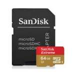 SanDisk (SDSDQXL-064G-G46A) 64GB microSDHC Extreme 45MB/s Card with SD Card Adapter and Rescue Pro Software SanDisk (SDSDQXL-064G-G46A) 64GB microSDHC Extreme 45MB/s Card with SD Card Adapter and Rescue Pro Software